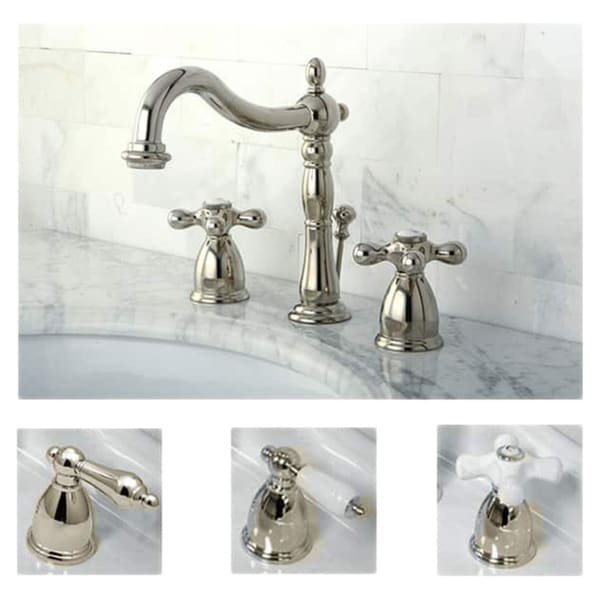 shop polished nickel widespread bathroom faucet - on sale - free