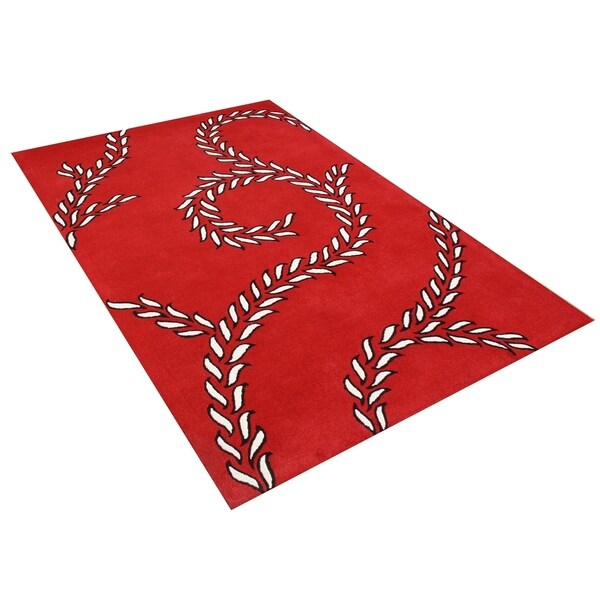 Alliyah Handmade Red New Zealand Blend Wool Rug - 8' x 10'
