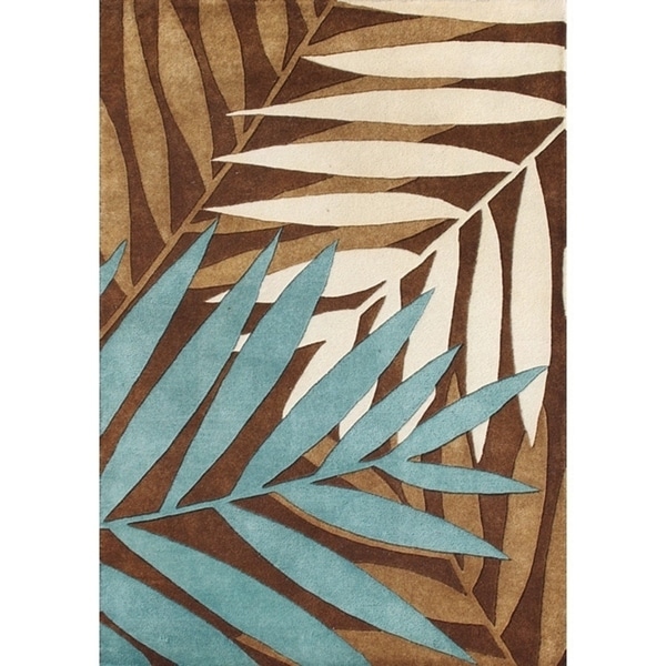 Alliyah Rugs Handmade Brown New Zealand Wool Rug - 8' x 10'