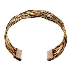 Toscana Collection Yellow Goldtone Lattice Cuff Bracelet Palm Beach Jewelry Gold Overlay Bracelets