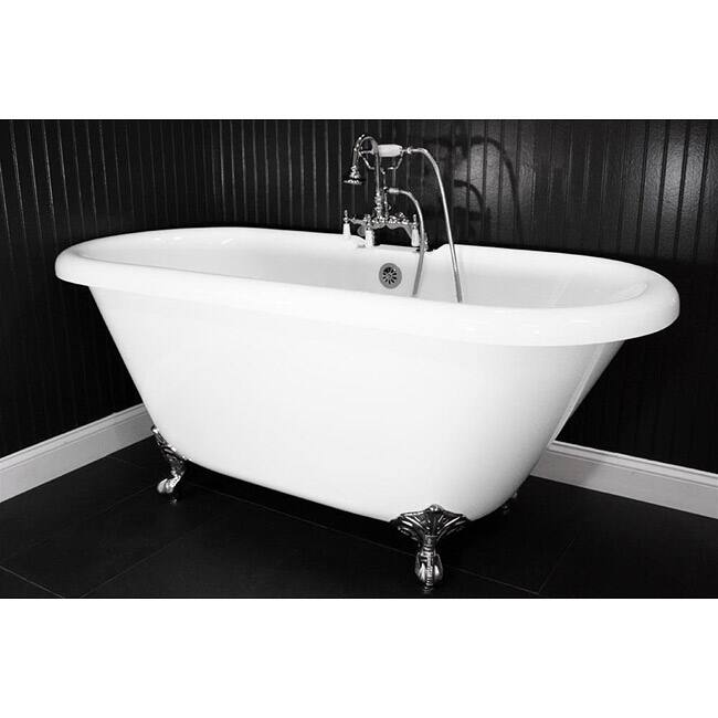 Spa Collection 59-inch Double-ended Clawfoot Tub and Faucet Pack