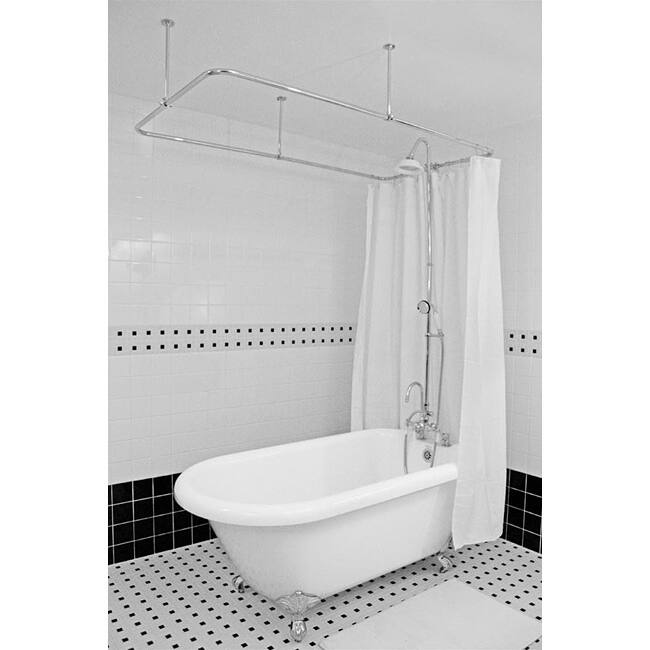 Spa Collection 59-inch Classic Clawfoot Tub and Shower Pack