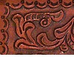 Handmade Tooled Leather Spanish Ivy Serving Tray (Peru)