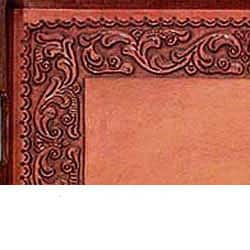 Handmade Tooled Leather Spanish Ivy Serving Tray (Peru)