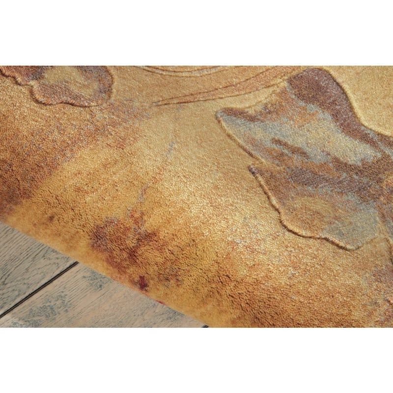 Nourison Somerset Vintage Watercolor Floral Pattern Area Rug