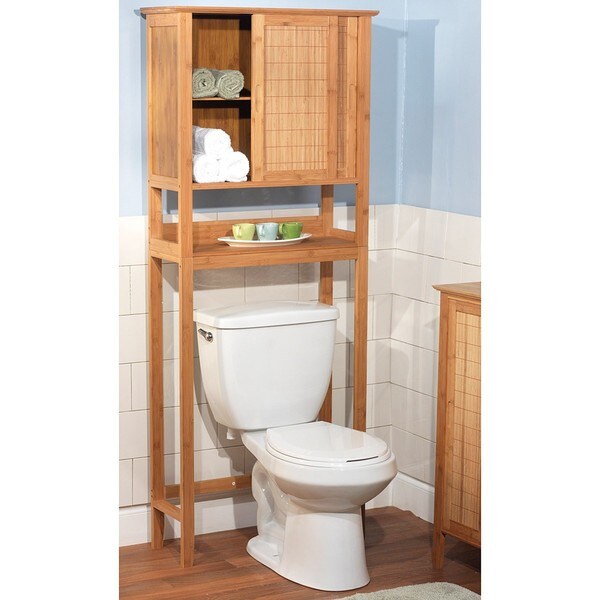 Bamboo Space Saver Bathroom Shelving