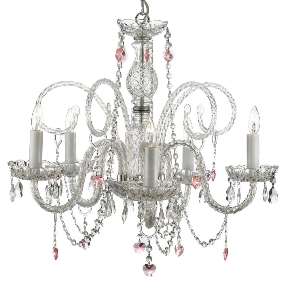 Gallery Venetian-style All Crystal 5-light Chandelier (all crystal murano style 5 light chandelier) - Chandeliers For Bedrooms by Overstock.com