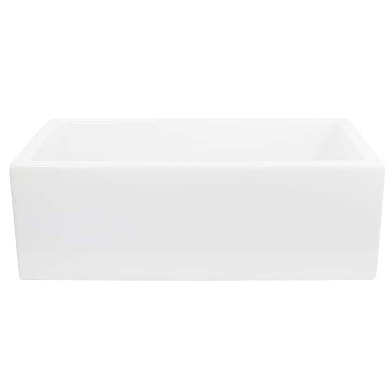 White Italian Fireclay Reversible Farmhouse Kitchen Sink - 29.75" x 18" x 10"