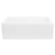 preview thumbnail 4 of 15, White Italian Fireclay Reversible Farmhouse Kitchen Sink - 29.75" x 18" x 10"