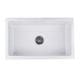 preview thumbnail 9 of 15, White Italian Fireclay Reversible Farmhouse Kitchen Sink - 29.75" x 18" x 10"