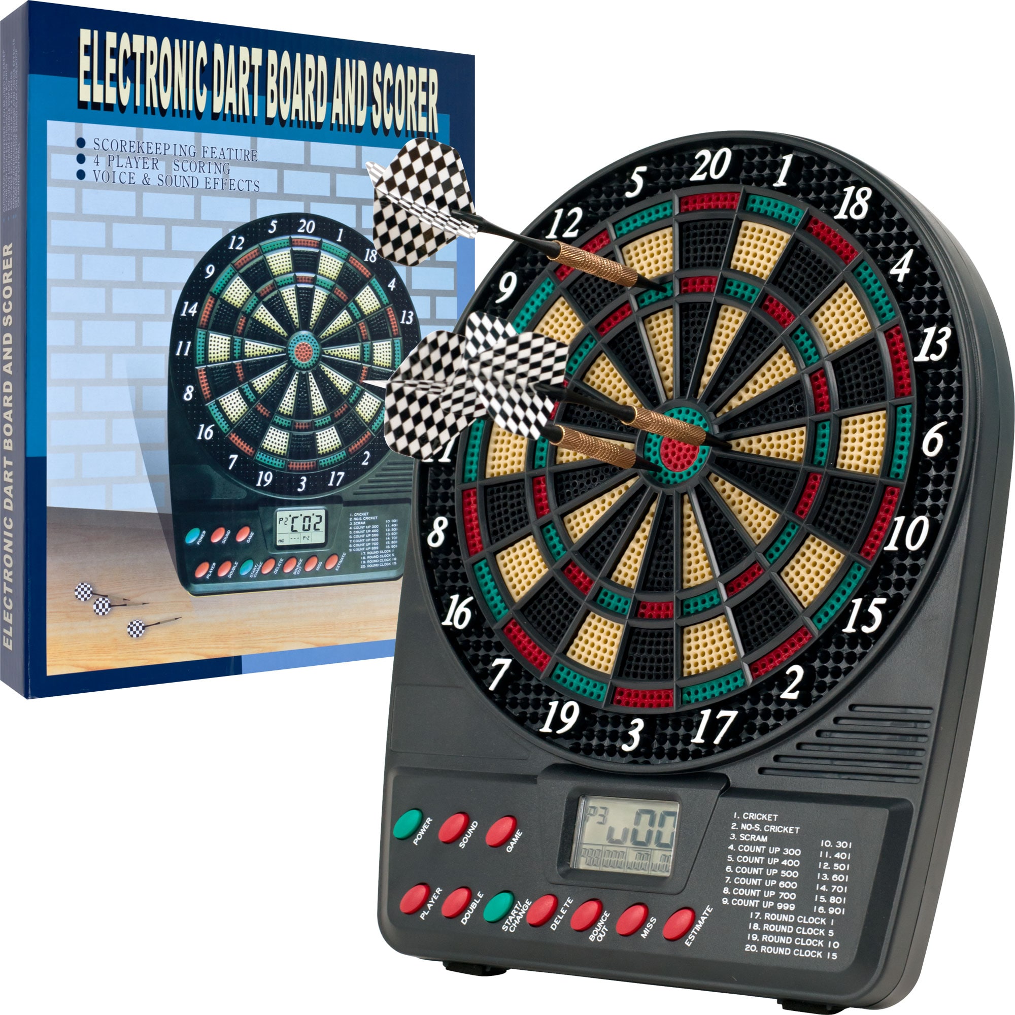 TG Electronic Auto Scorekeeper Mini Dart Set with 20 Game Modes Free