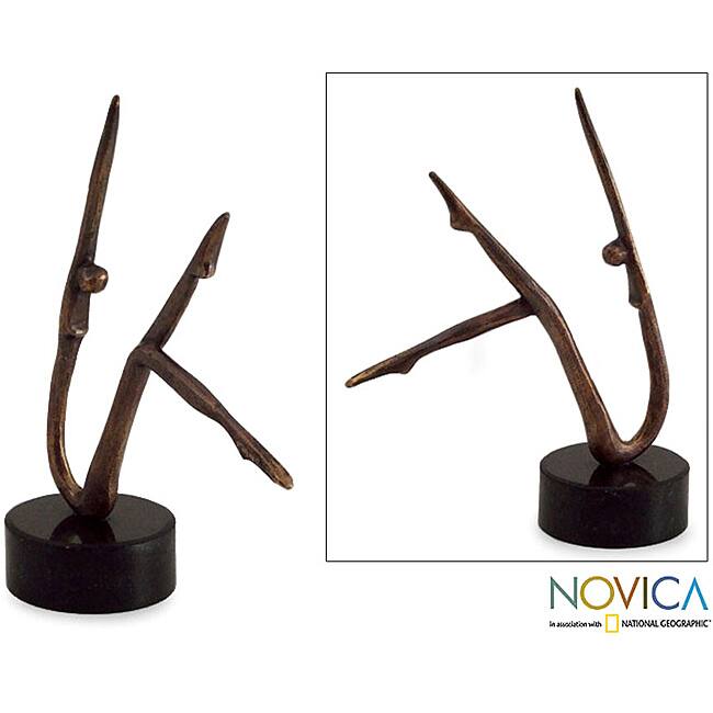 Handmade Bronze 'Concave Movement II' Sculpture (Brazil)