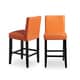 Villa Faux Leather Brown  Counter Stool (Set of 2) - Thumbnail 3