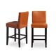 Villa Faux Leather Brown  Counter Stool (Set of 2) - Thumbnail 9