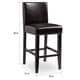 Villa Faux Leather Brown  Counter Stool (Set of 2) - Thumbnail 12