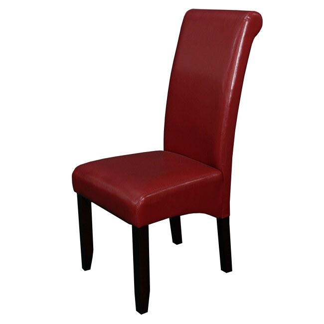 Milan Faux Leather Red Dining Chairs (set Of 2)