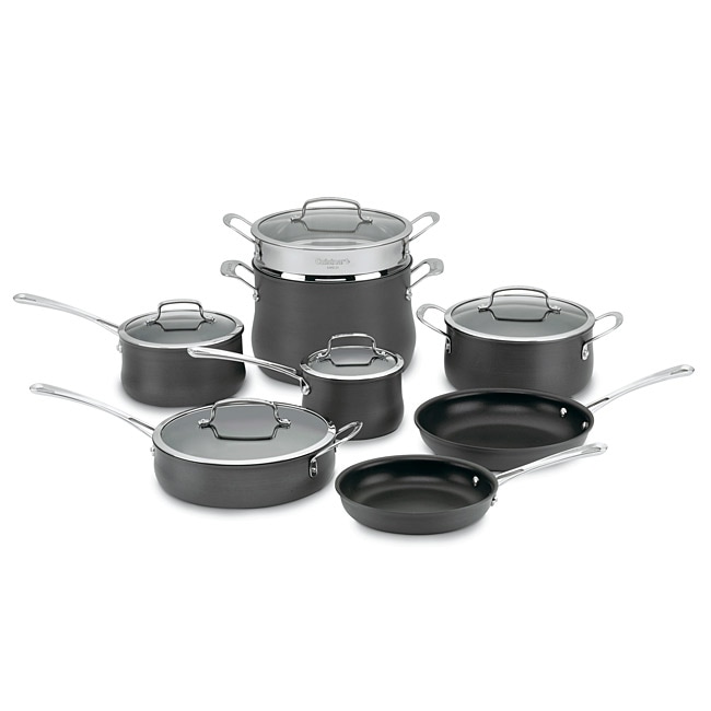 Cuisinart Contour Hard Anodized 13piece Cookware Set Free Shipping