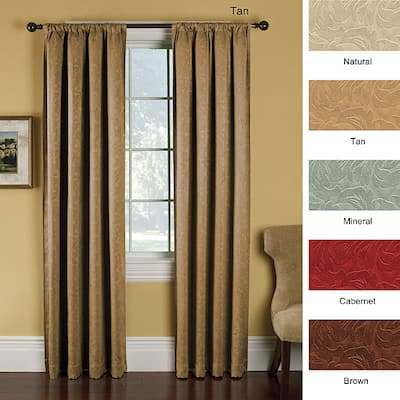 Blackout Sonata Embossed Floral 84 inch Panel Pair