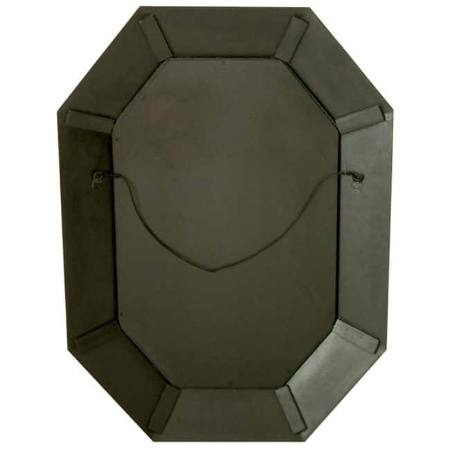 Handmade Reverse painted Glass Colonial Red Wall Mirror (Peru) - Antique Brown