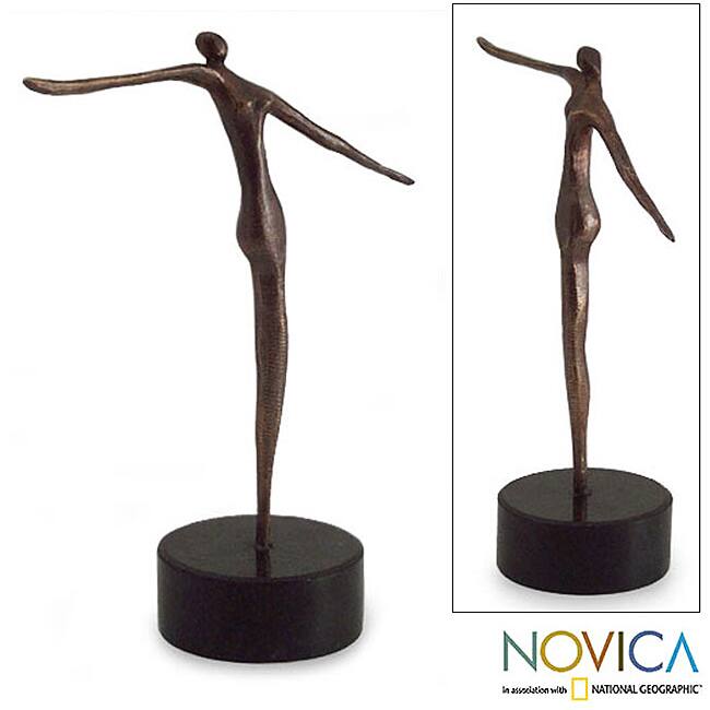 Handmade Bronze 'Vertical' Sculpture (Brazil)