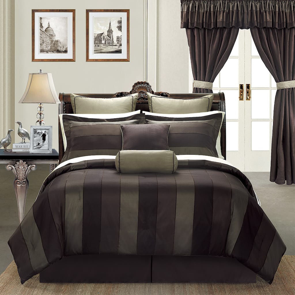 Midnight by EverRouge California King-size 24-piece Room in a Bag with Sheet Set