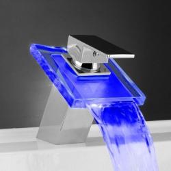 LED Color Changing Waterfall Bathroom Faucet - Free Shipping Today ...  LED Color Changing Waterfall Bathroom Faucet
