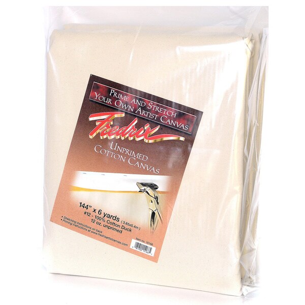 Fredrix 144-inch x 6-yard Unprimed Heavy Weight Cotton Canvas