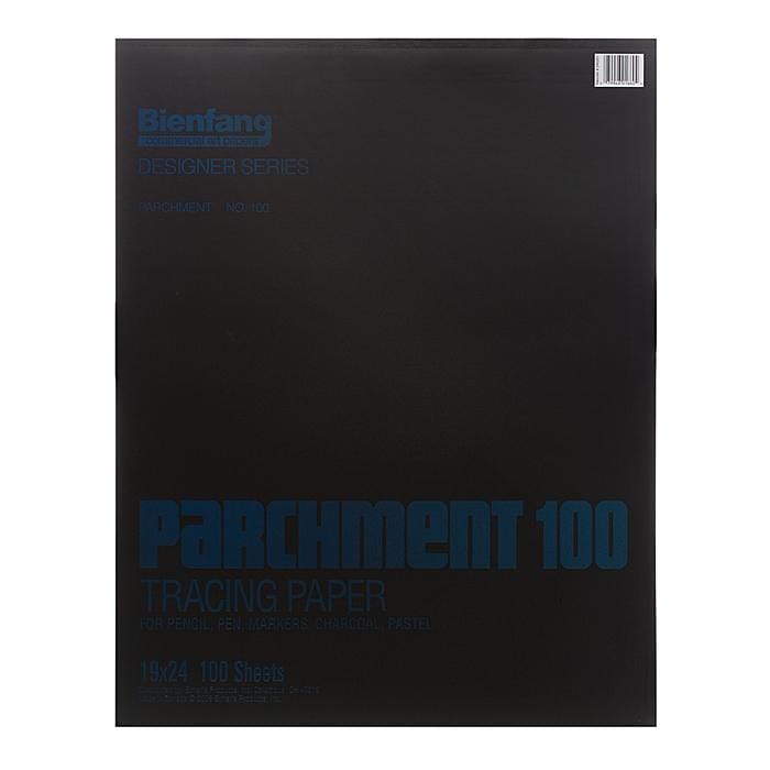 Bienfang 19 inch X 24 inch Parchment 100 Tracing Paper (100 Sheet) (19 inches x 24 inchesPad 100 sheetsPaper Translucent tracing paper with toothPaper weight 25 poundsPad binding Tape bound )