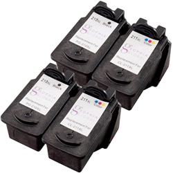 Sophia Global Canon PG 210Xl and CL 211XL Ink Cartridges (Pack of 4) (Remanufactured) Inkjet Cartridges