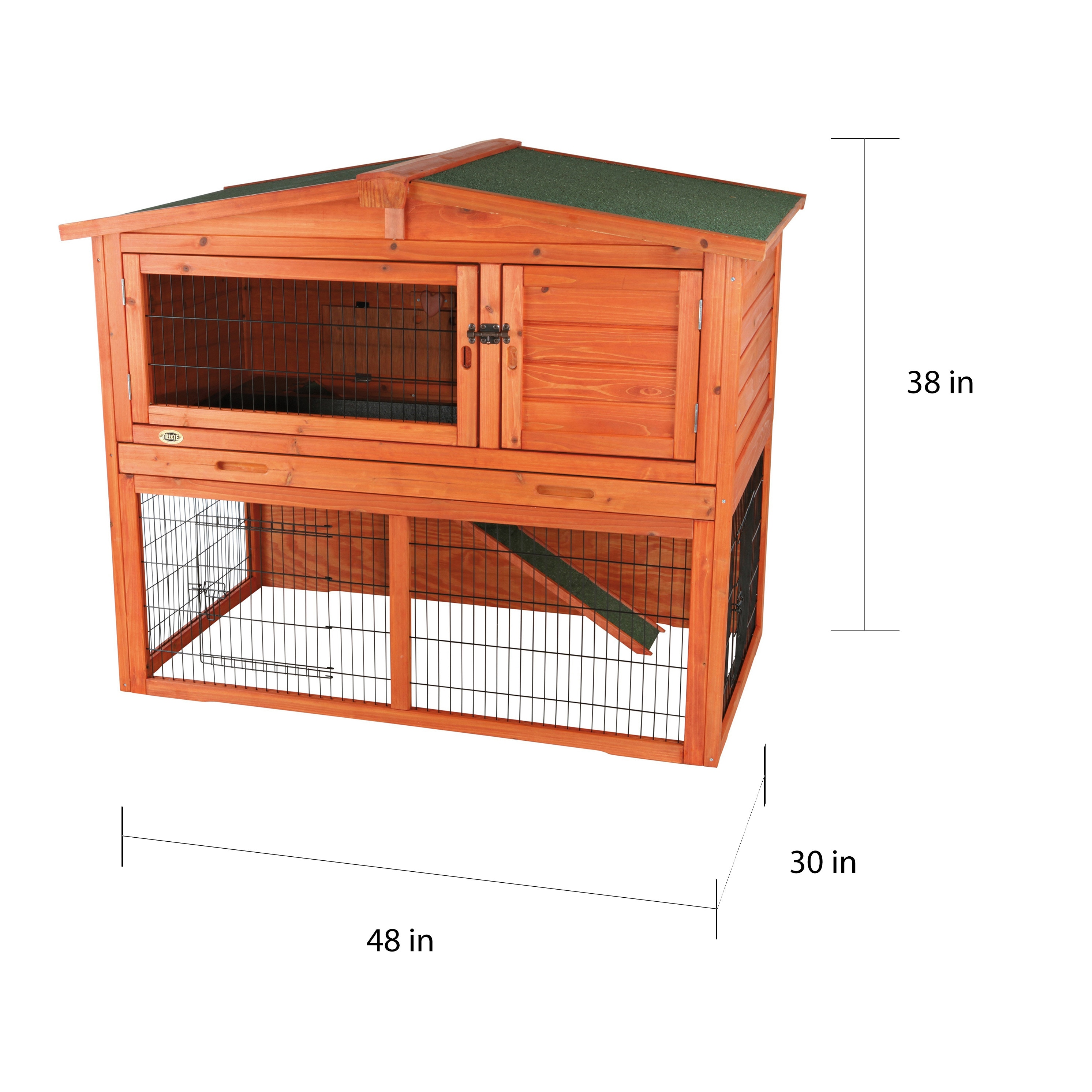 Trixie rabbit hutch 2025 with peaked roof