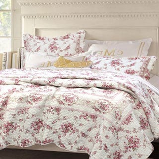 shabby chic vintage rose 3 piece cotton quilt set free shabby chic vintage rose 3 piece cotton quilt set free