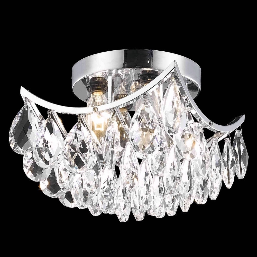 Christopher Knight Home Crystal Four light Chrome Indoor Chandelier