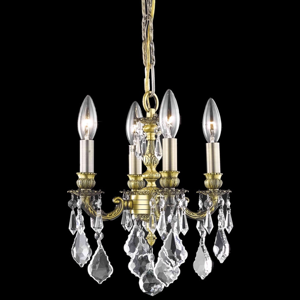 Christopher Knight Home Crystal 4 light Antique Bronze Chandelier