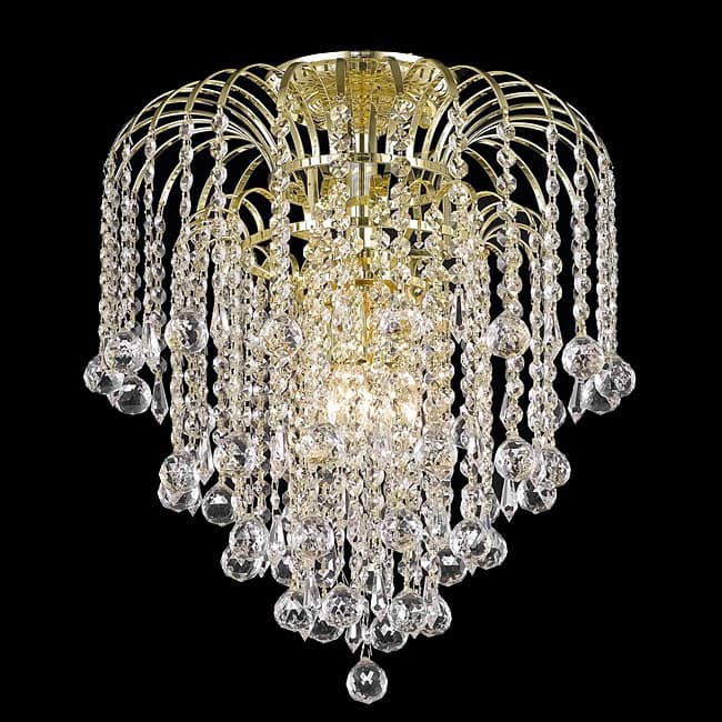 Somette Crystal 4-light Gold Chandelier