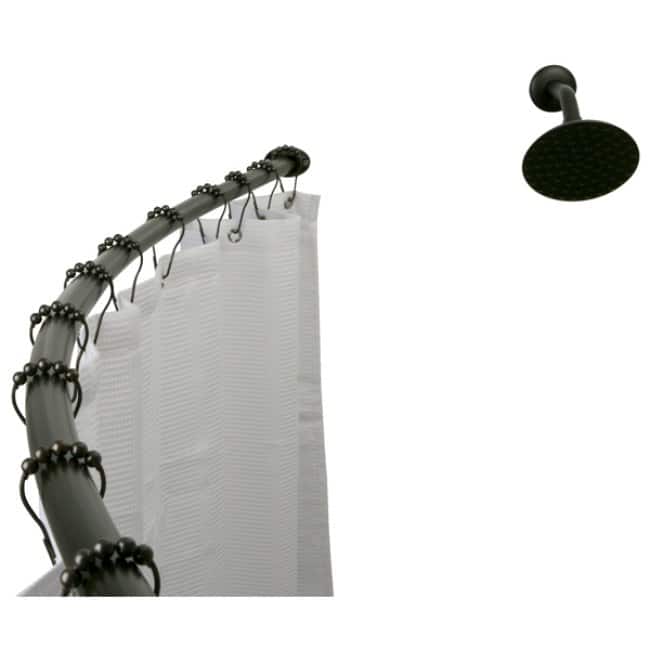 Kingston Brass Curved Oil-rubbed Bronze Shower Rod