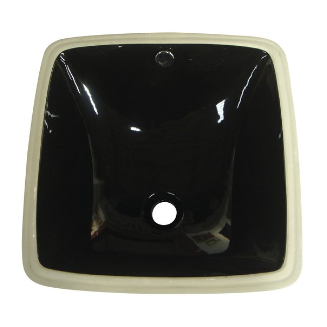 Vitreous China Black Undermount Bathroom Sink