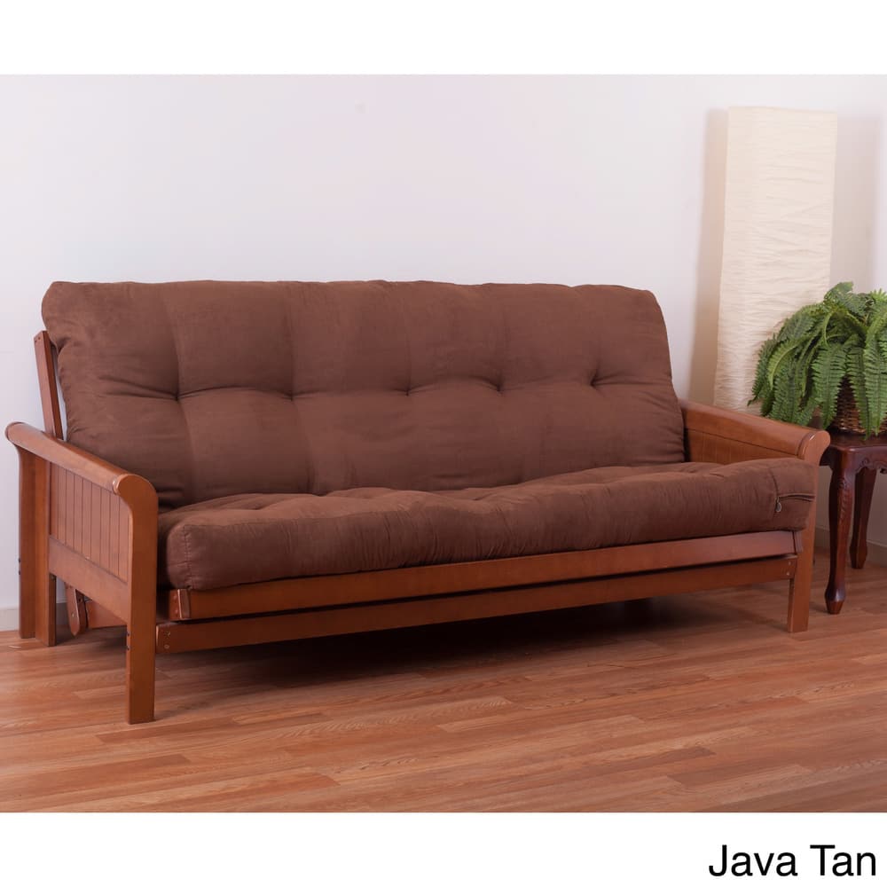 Blazing Needles Vitality 8-inch Queen-Size Microsuede Futon Mattress