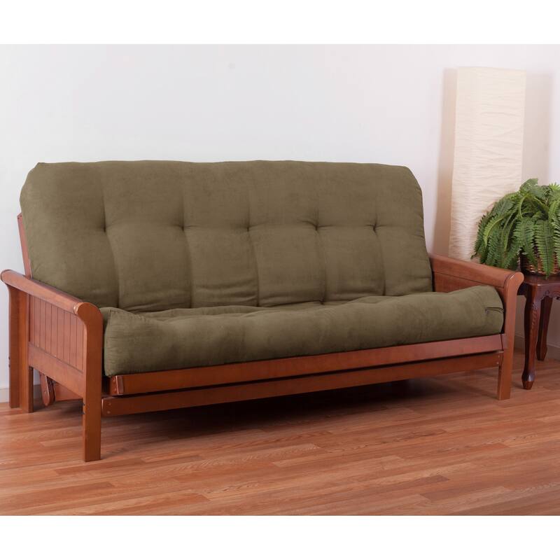 Blazing Needles Vitality 10-inch Queen-Size Microsuede Futon Mattress - Java