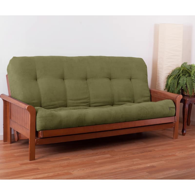 Blazing Needles Vitality 10-inch Queen-Size Microsuede Futon Mattress - Sage