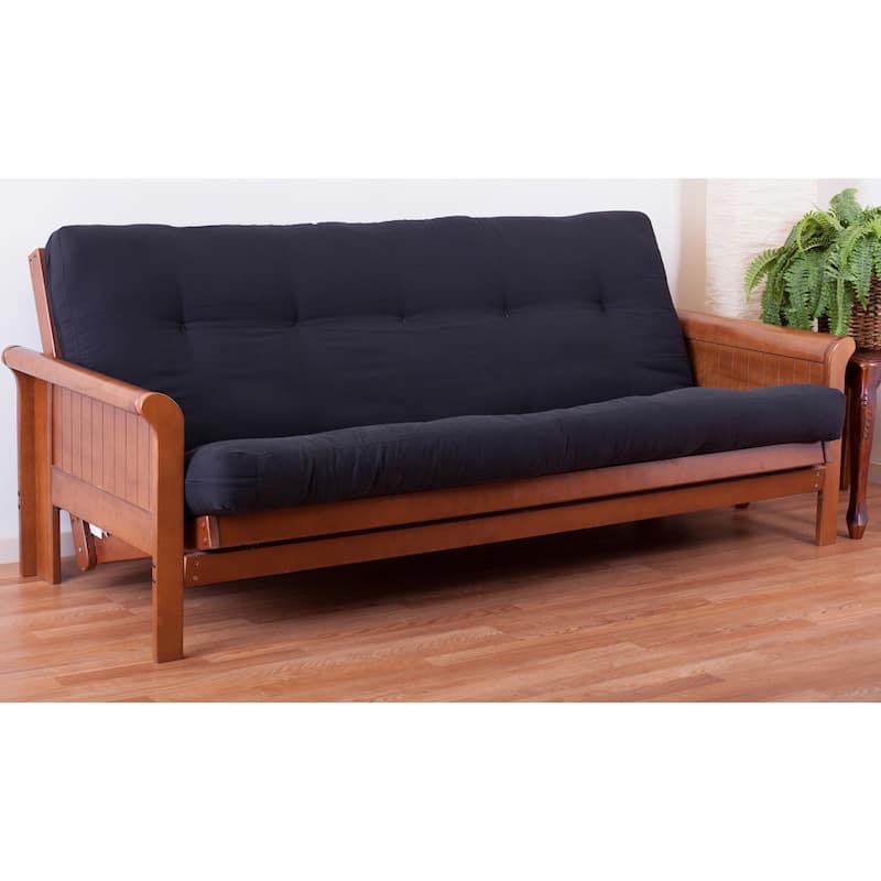 Blazing Needles Renewal Twill Fabric 6-inch Queen-size Futon Mattress - Black