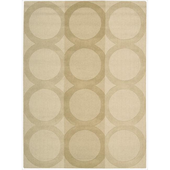 Nourison Hand tufted Panache Beige Wool Rug (73 X 93)