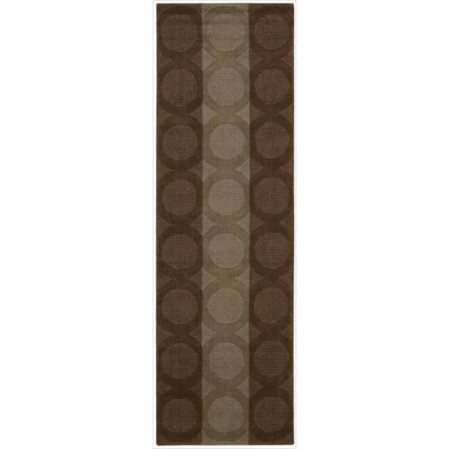 Nourison Hand-tufted Panache Chocolate Wool Rug - 2'3" x 7'6" Runner