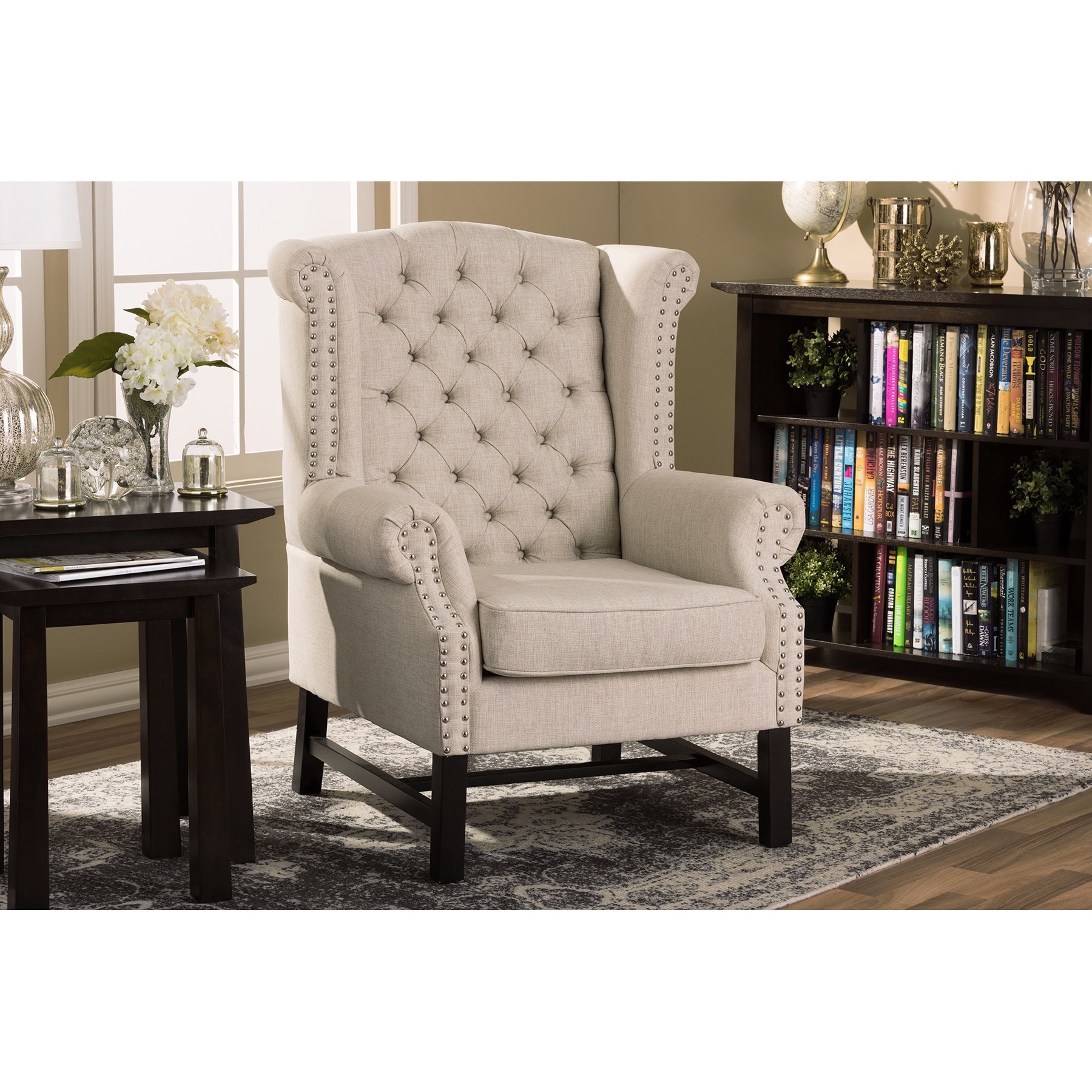 Sussex Beige Linen Club Chair Bed Bath Beyond 6162179