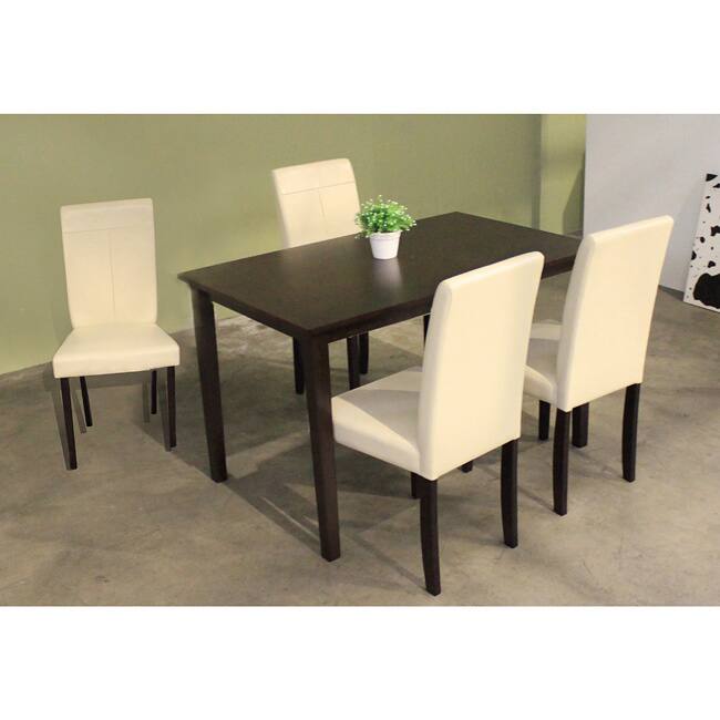 Warehouse of Tiffany 5-piece Cream Dining Furniture Set