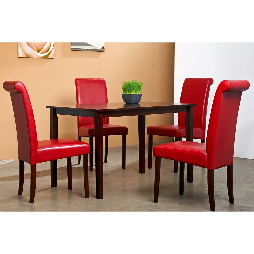 Warehouse of Tiffany 5-piece Red Dining Furniture Set