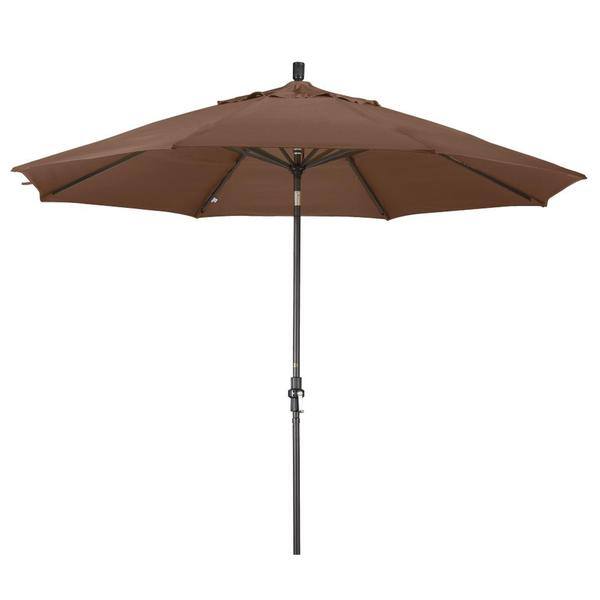 Shop Aluminum 11 Ft Teak Patio Umbrella With Sunbrella Free