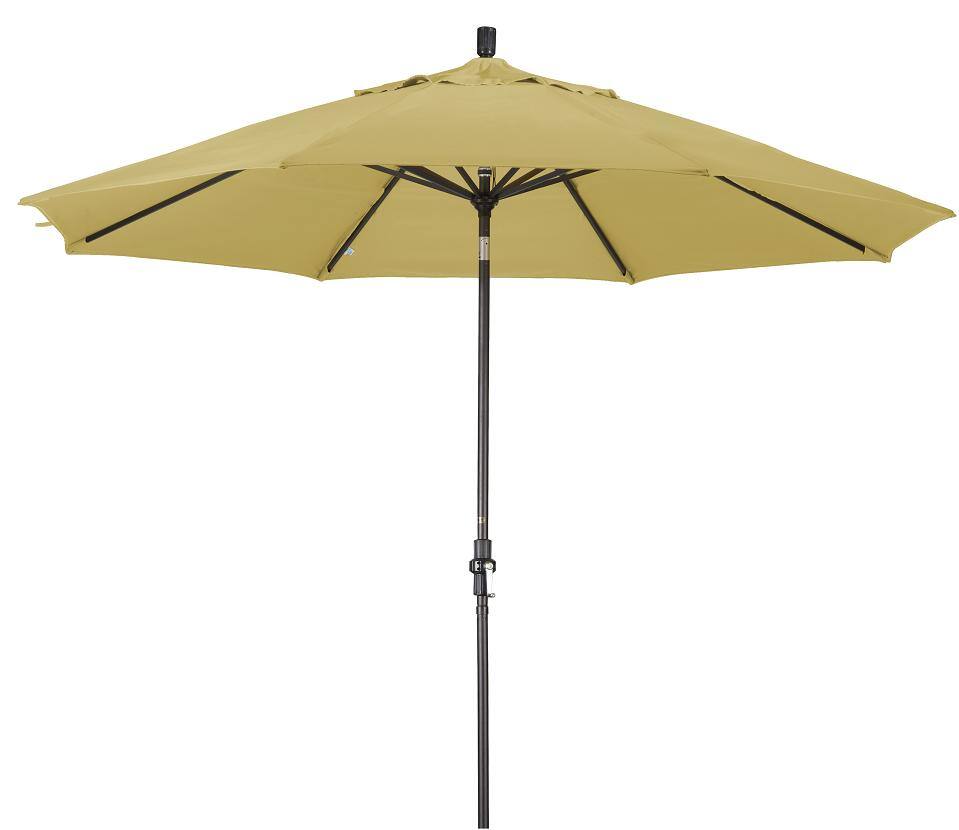 Alluminum 11-ft Wheat Patio Umbrella with Sunbrella