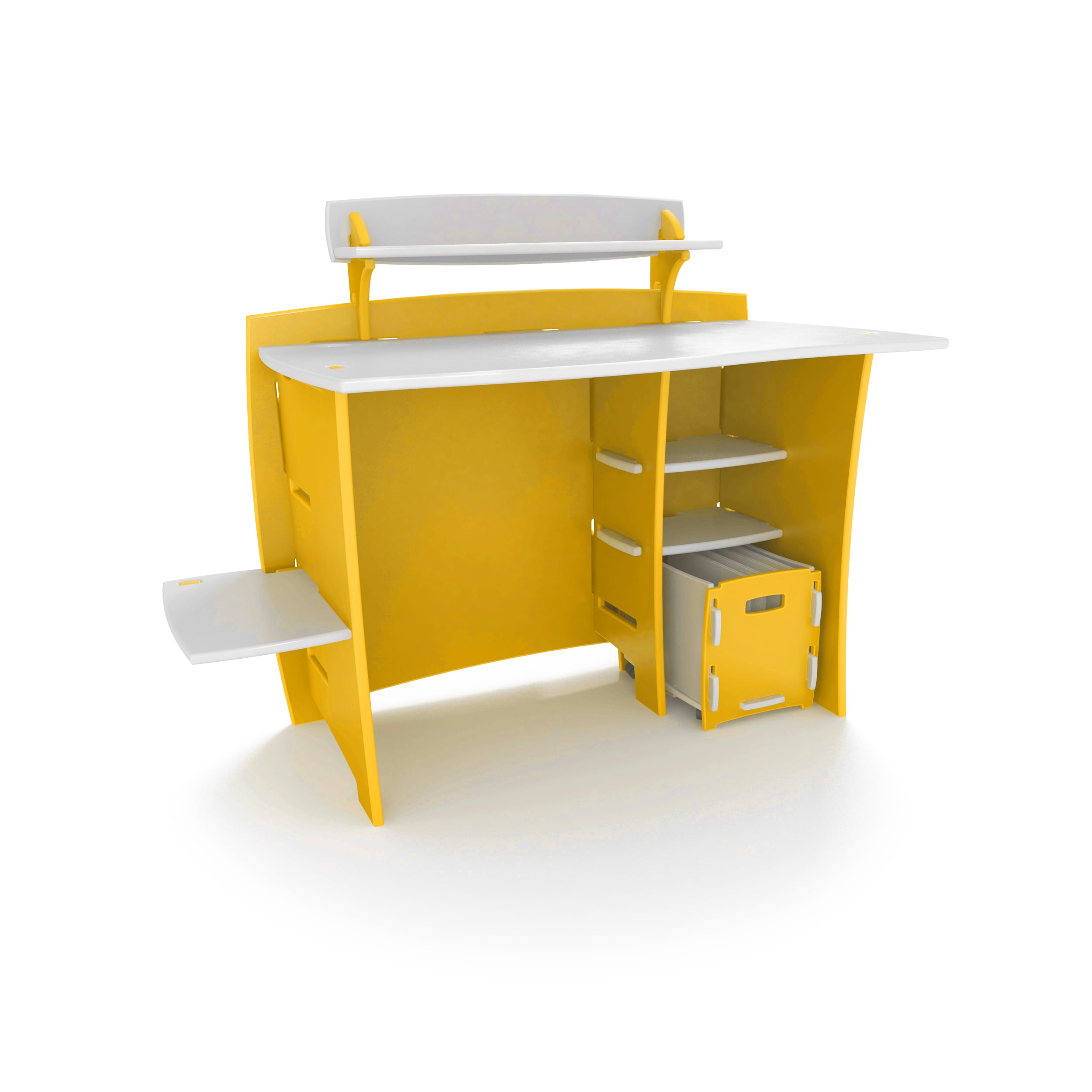 Legare Yellow and White 43-inch Kids' Desk and File Cart