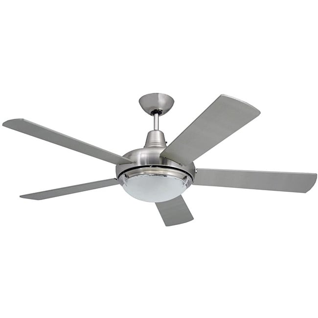 Contemporary 52-inch Nickel 2-light Ceiling Fan - Free Shipping Today ...