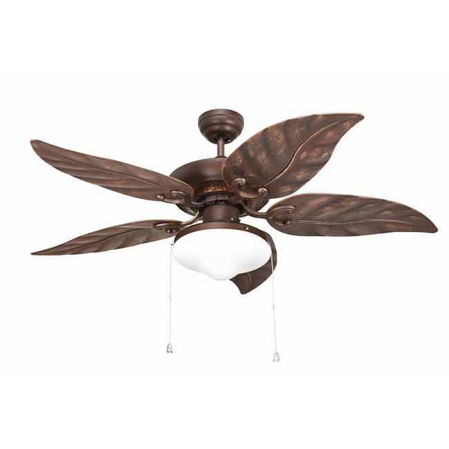 Outdoor 48-inch Rubbed Bronze 2-light Ceiling Fan